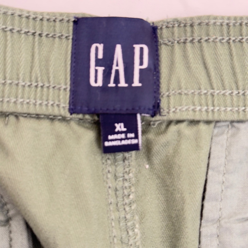 439 | NWOT GAP Olive Green Pull On Cotton Blend Drawsring Shors XL - Picture 3 of 9